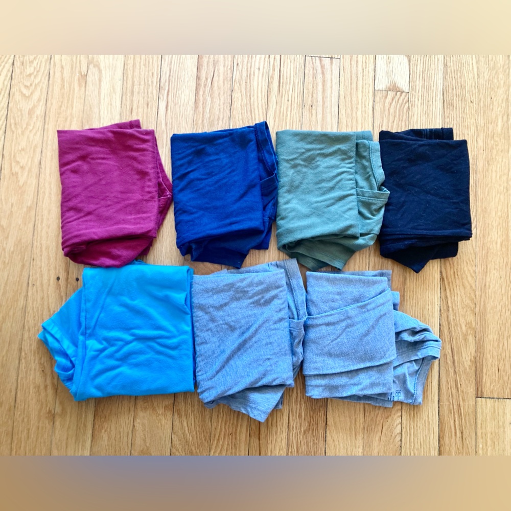 Bundle of 6 Basic Tees Short Sleeve XS pack set cotton extra small